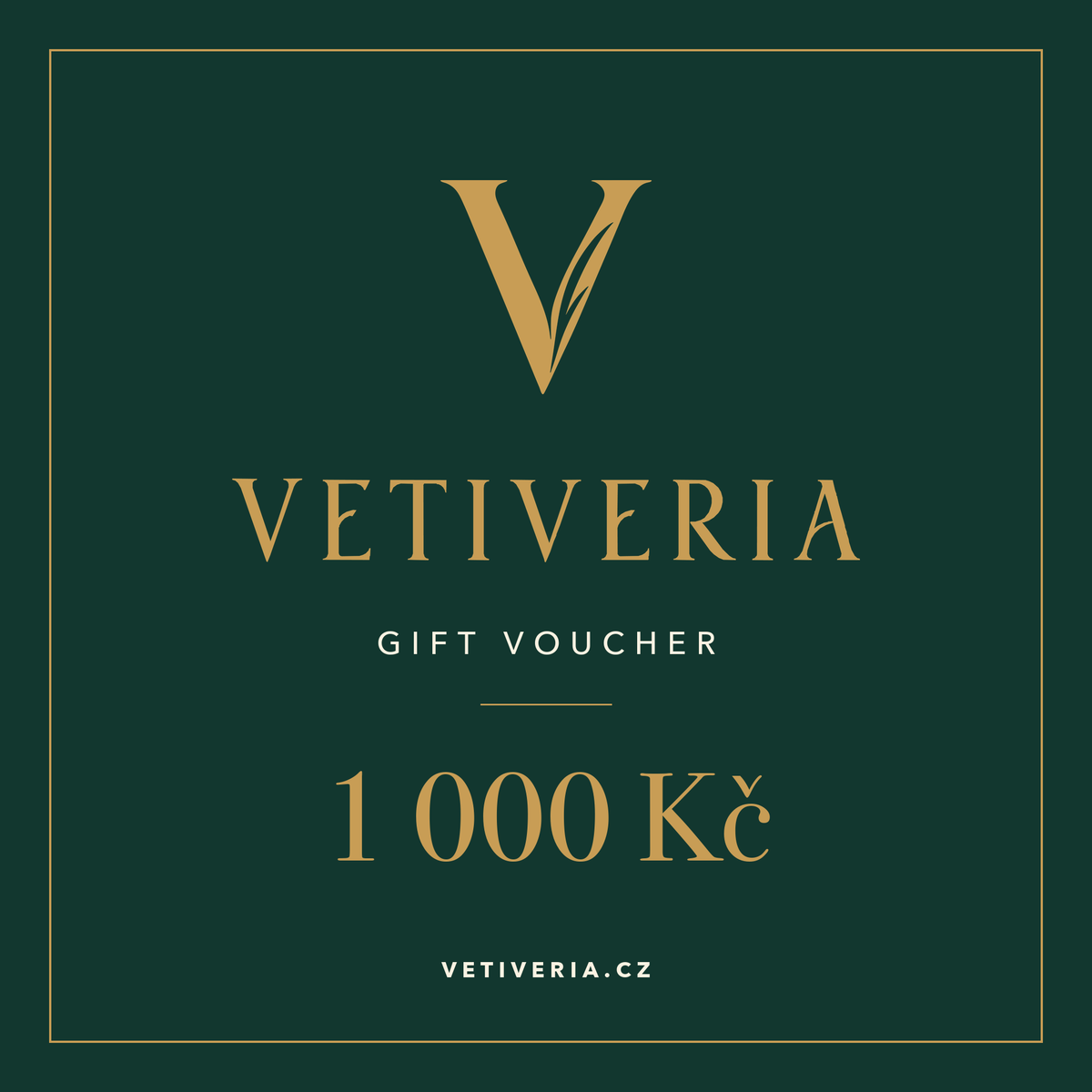 Vetiveria gift voucher 1000 Kč