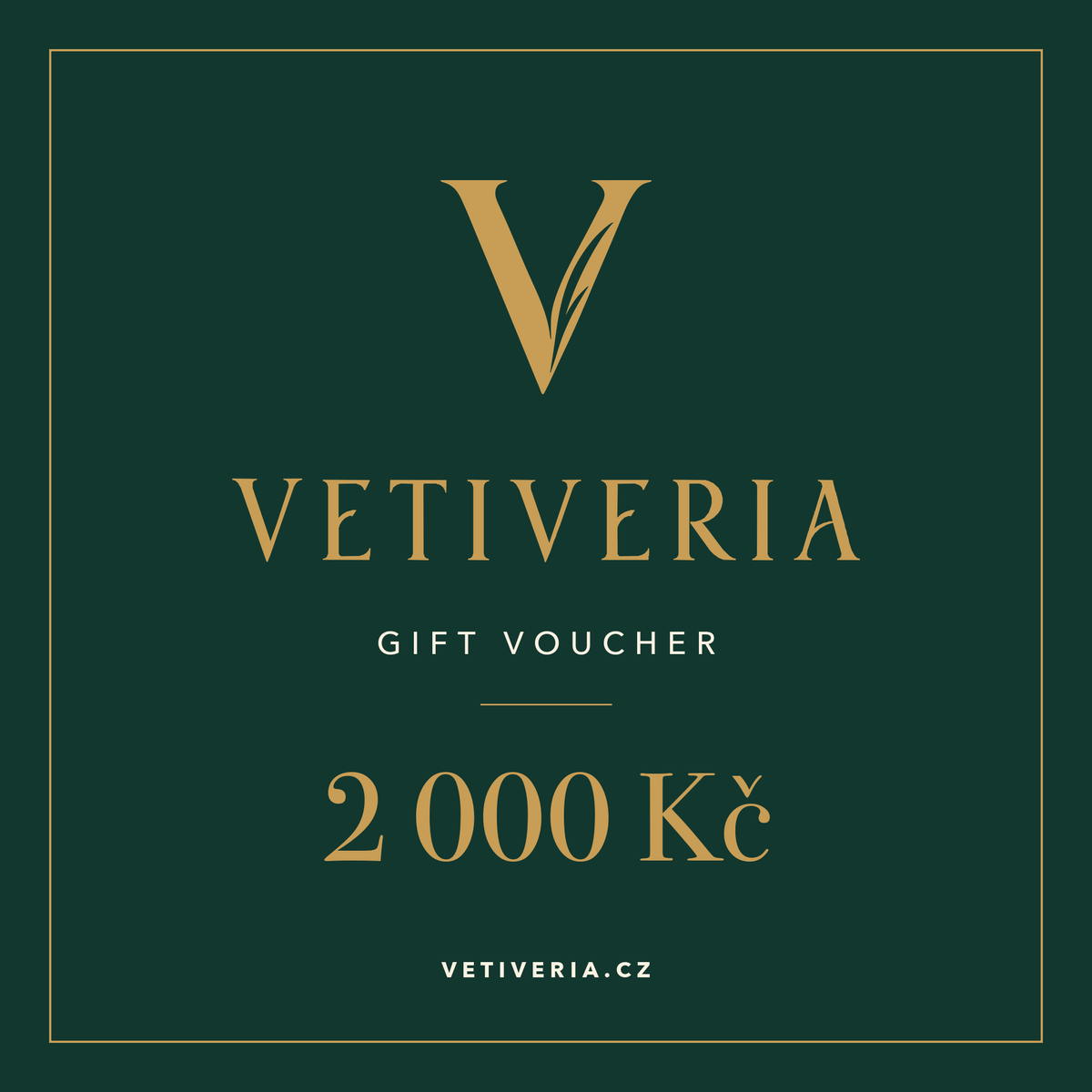Vetiveria gift voucher 2000 Kč
