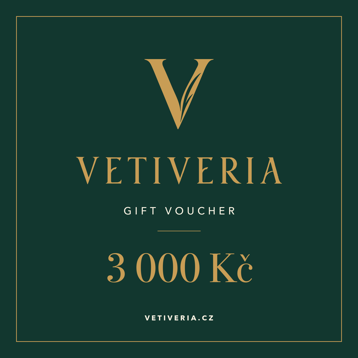 Vetiveria gift voucher 3000 Kč