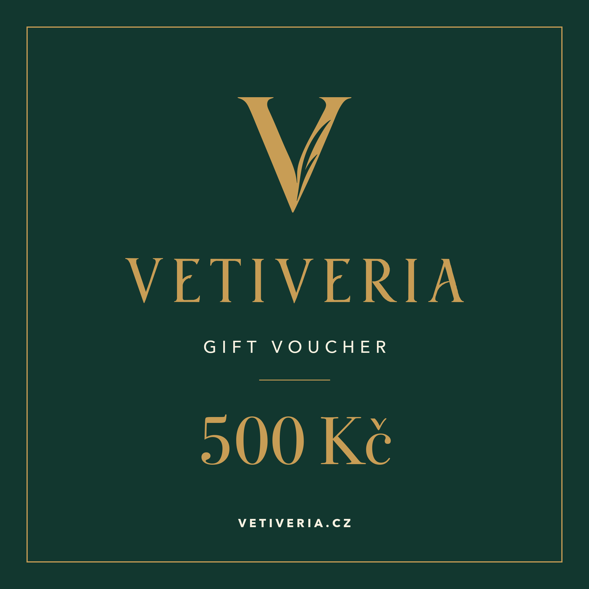 Vetiveria gift voucher 500 Kč